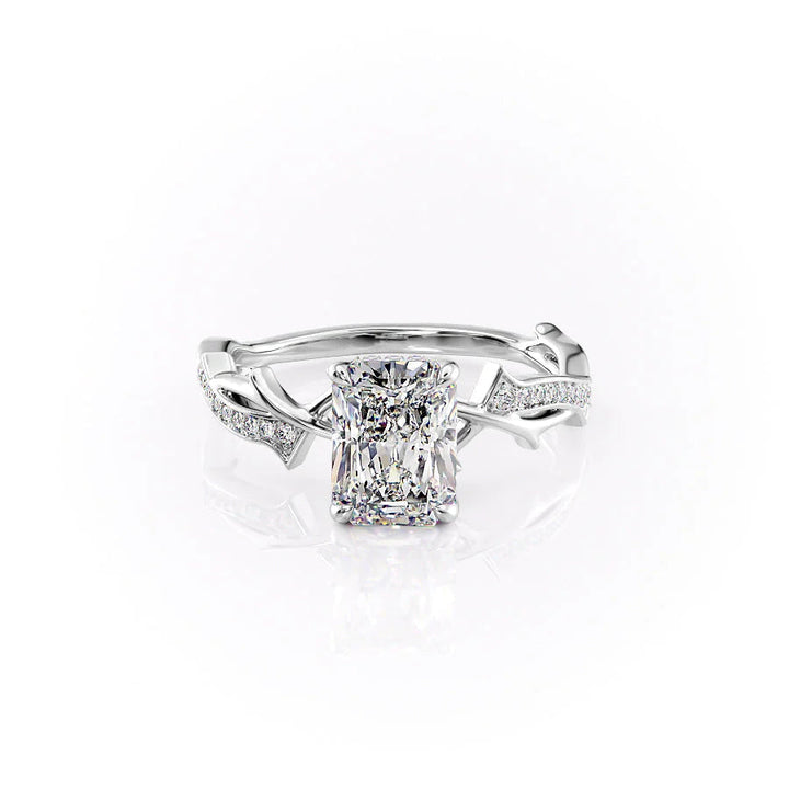 The Pave Coco Set With Radiant Pave Lab Diamond 1 Carat 14K White#material_14k-white