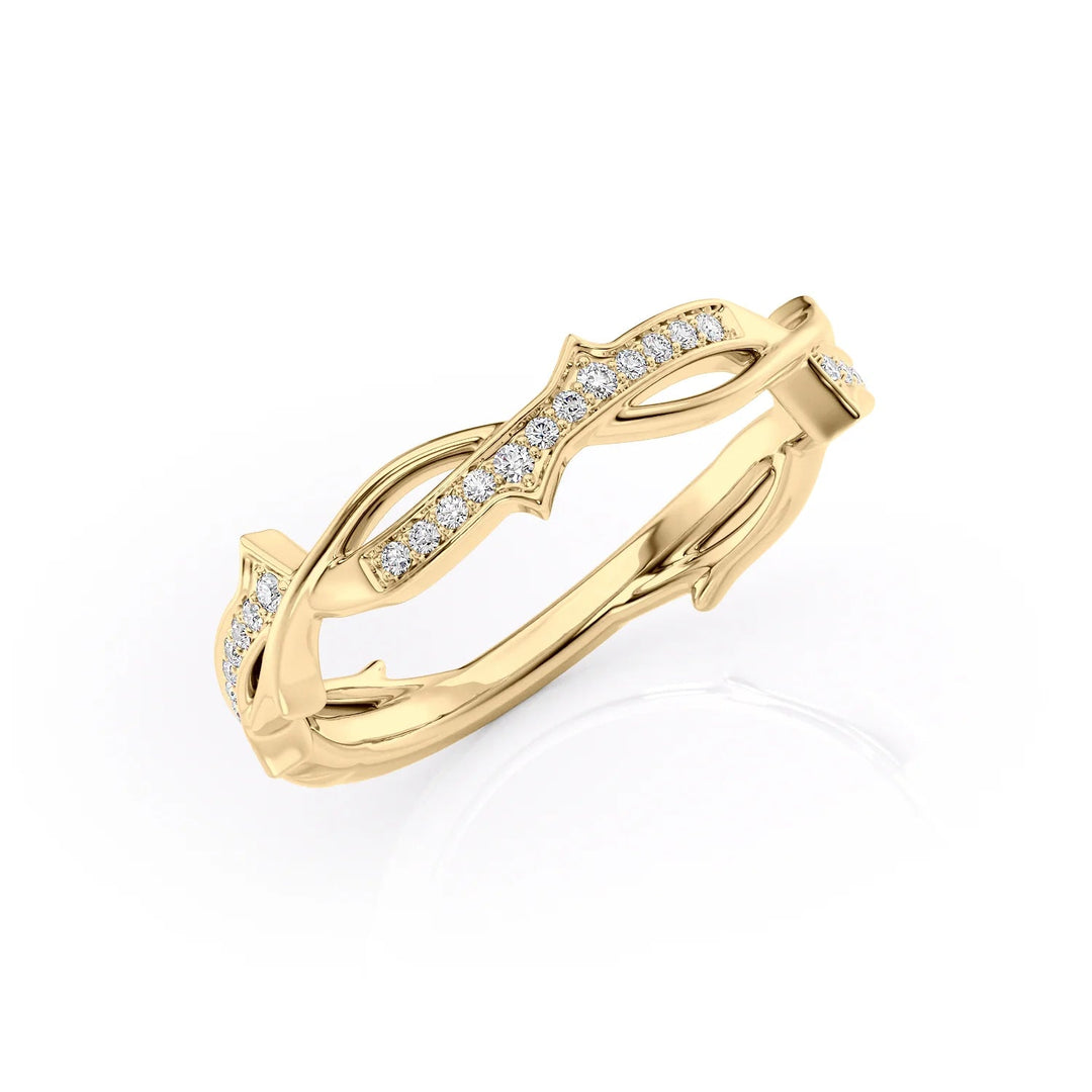 The Pave Coco Wedding Bands Pave 14K Gold#material_14k-gold