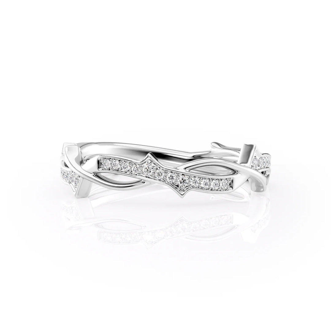 The Pave Coco Wedding Bands Pave#material_18k-white