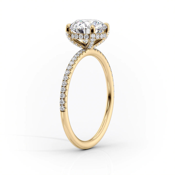 The Pave Crown Liberty Set With Oval Pave Lab Diamond 1.5 Carat 14K Gold#material_gold