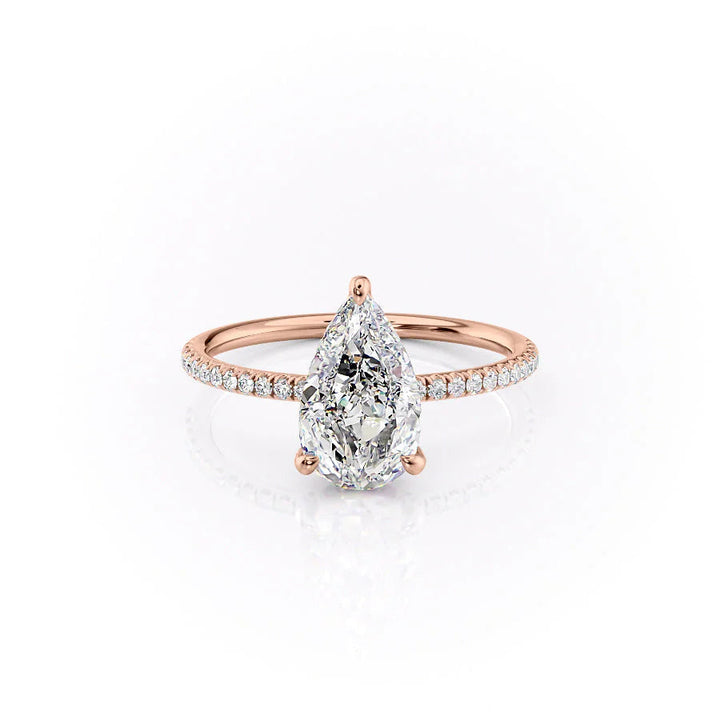 The Pave Crown Liberty Set With Pear Pave Moissanite#material_14k-rose