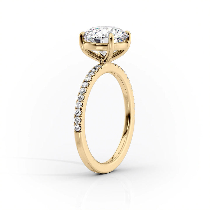 The Pave Estella Set With Cushion Pave Lab Diamond 1.5 Carat 14K Gold#material_14k-gold