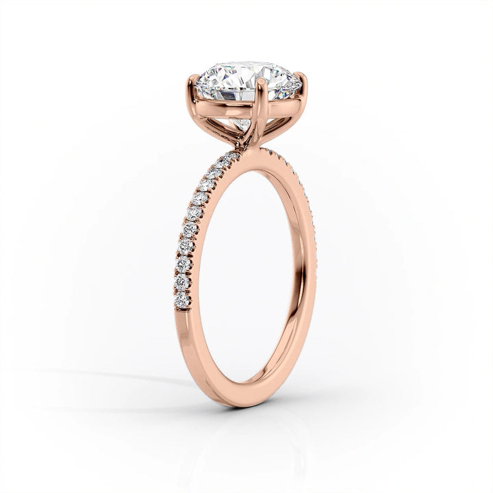 The Pave Estella Set With Cushion Pave Lab Diamond 1.5 Carat 14K Rose#material_14k-rose