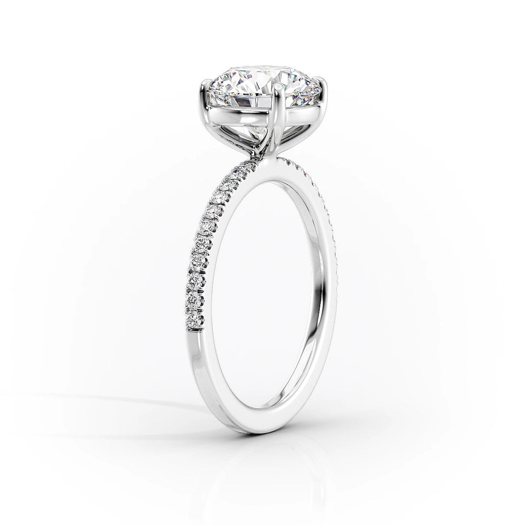 The Pave Estella Set With Cushion Pave Moissanite#material_14k-white