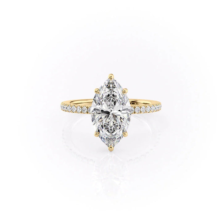 The Pave Estella Set With Marquise Pave Lab Diamond 1 Carat 14K Gold#material_14k-gold