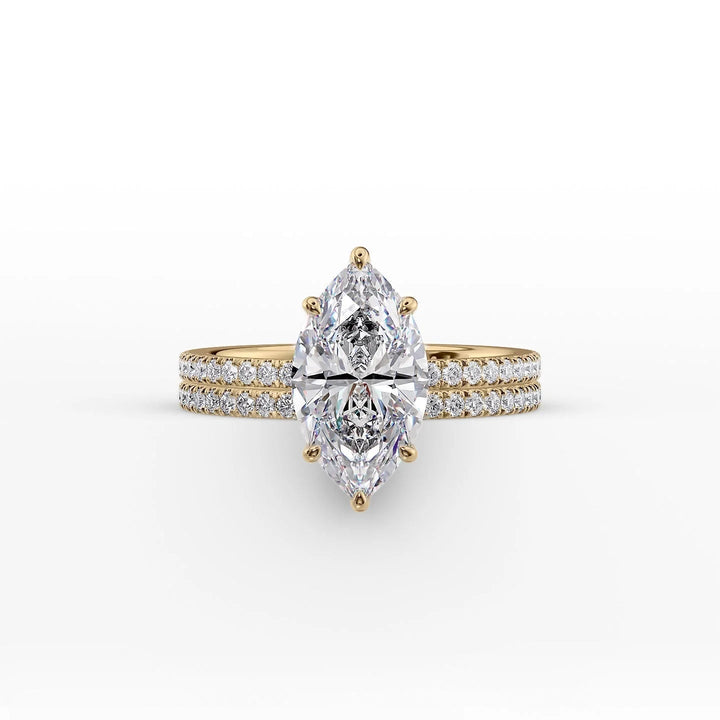 The Pave Estella Set With Marquise Pave Moissanite#material_14k-gold