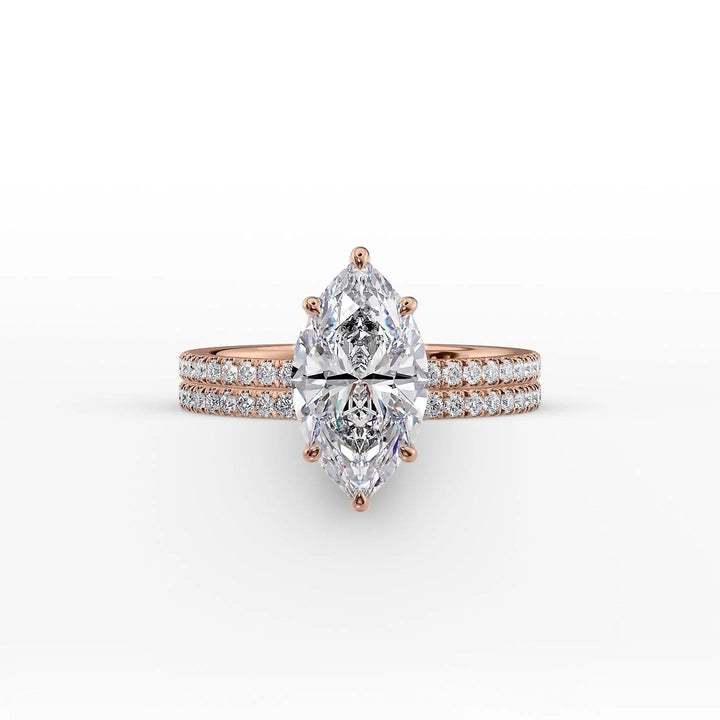 The Pave Estella Set With Marquise Pave Moissanite#material_14k-rose