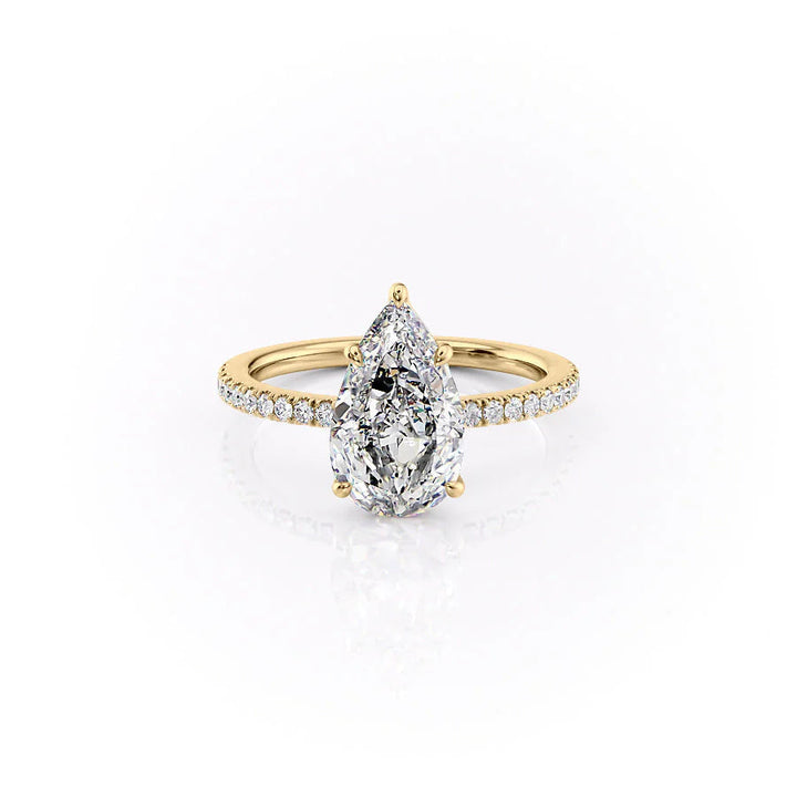 The Pave Estella Set With Pear Pave Lab Diamond 1 Carat 14K Gold#material_14k-gold