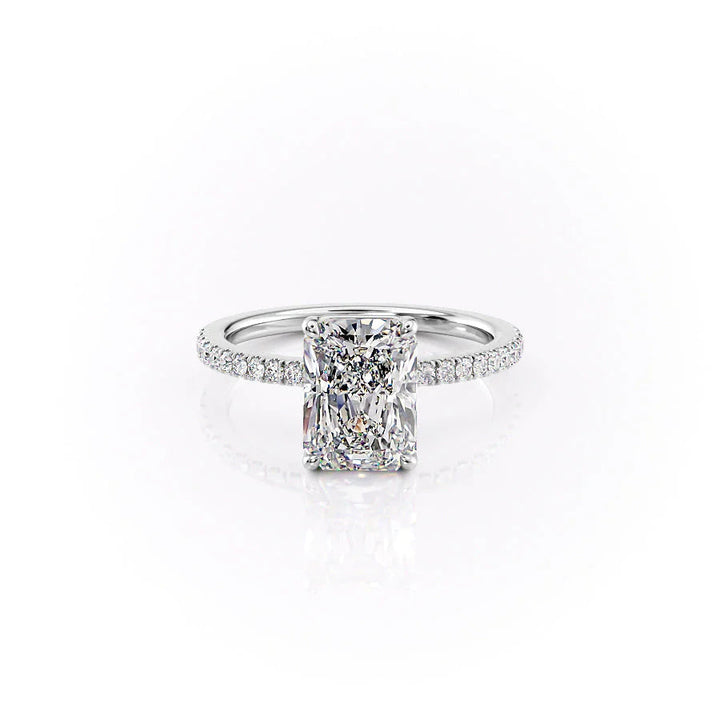 The Pave Estella Set With Radiant Pave Moissanite#material_14k-white