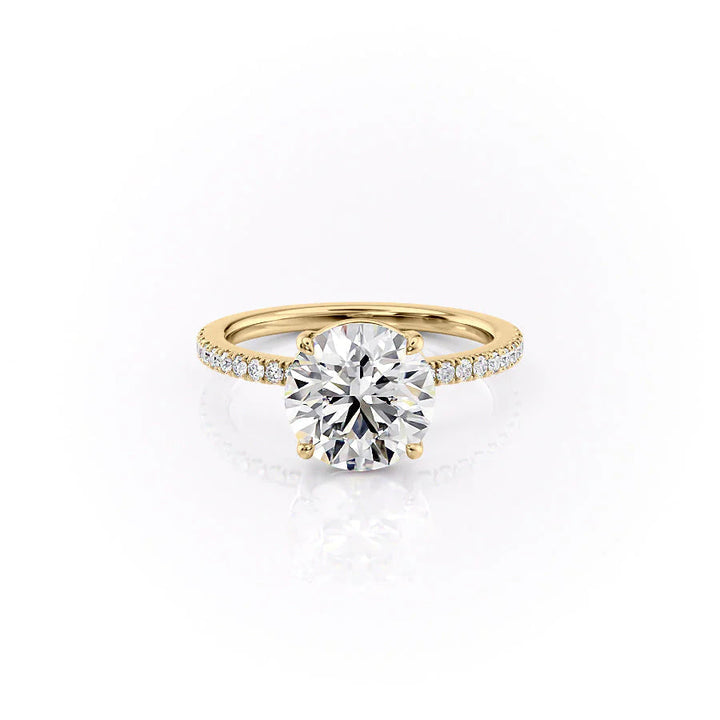 The Pave Estella Set With Round Pave Lab Diamond 1 Carat 14K Gold#material_14k-gold