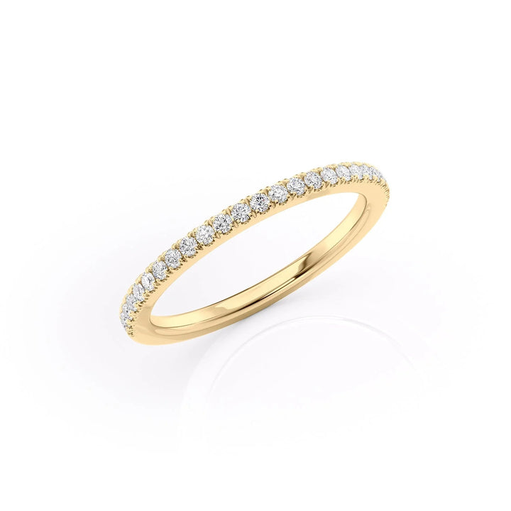 The Pave Estella Wedding Bands Diamonds Half Way 14K Gold#material_14k-gold