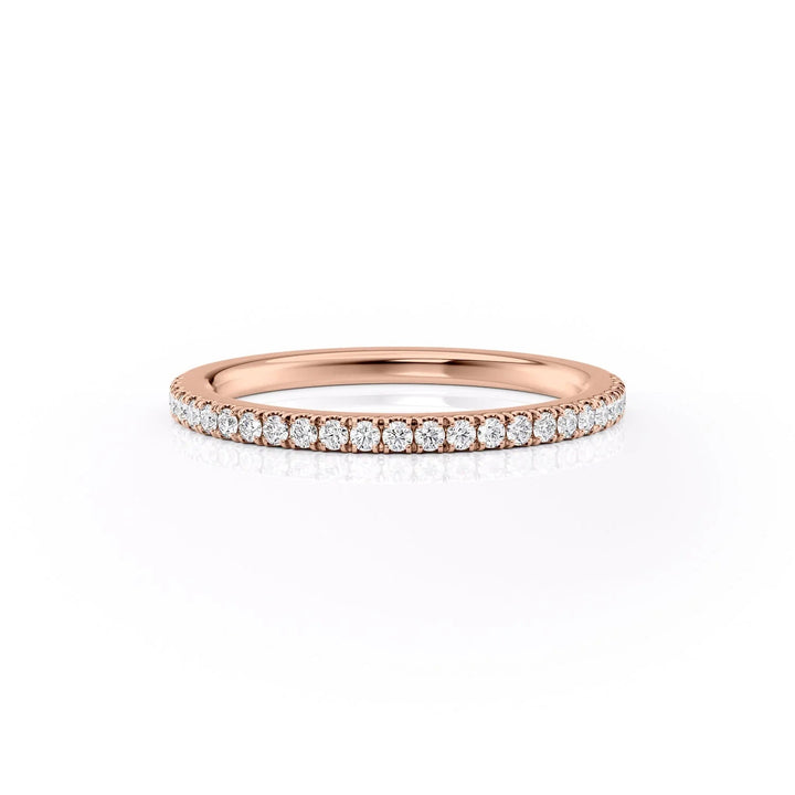 The Pave Estella Wedding Bands Diamonds Half Way 14K Rose#material_14k-rose