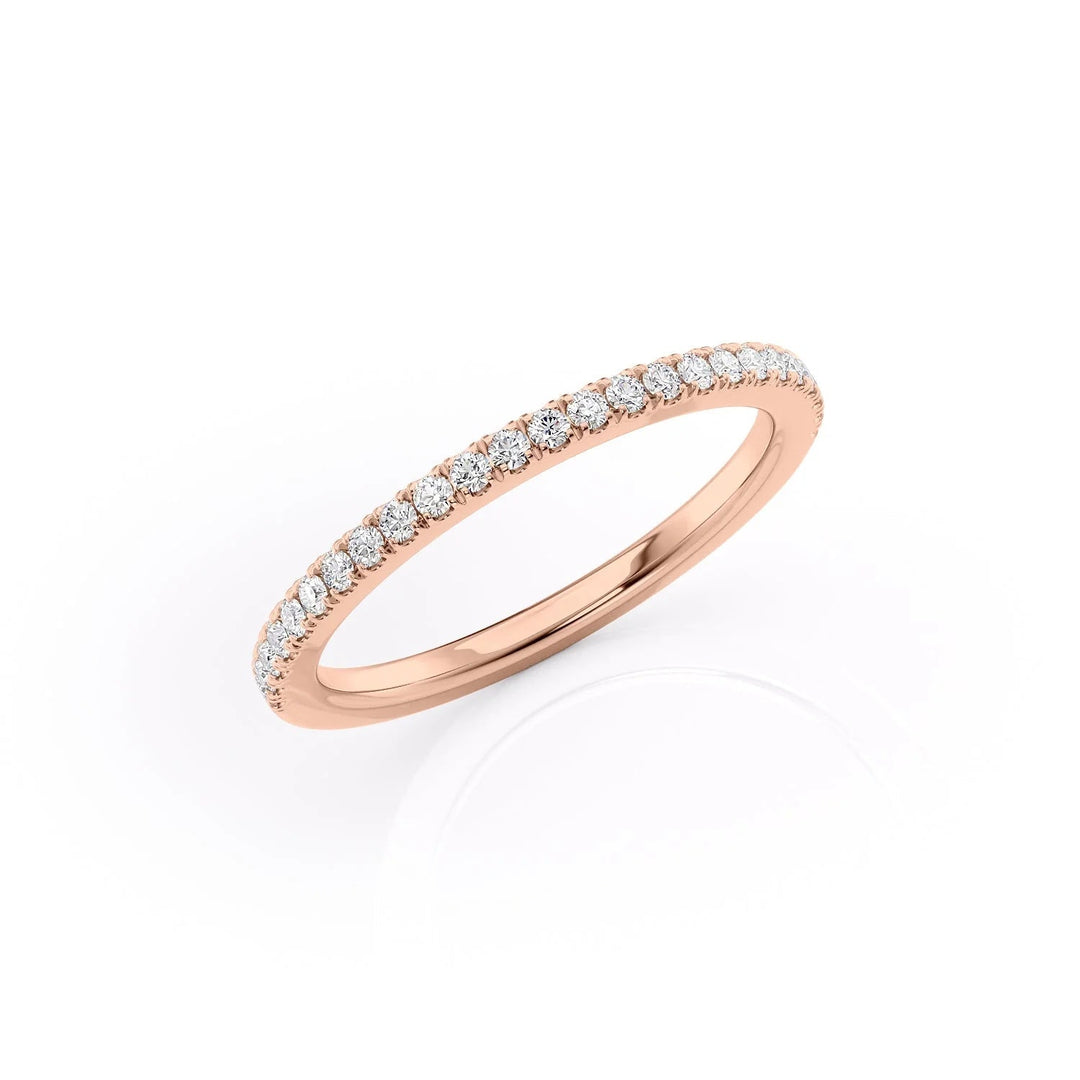 The Pave Estella Wedding Bands Diamonds Half Way 14K Rose#material_14k-rose