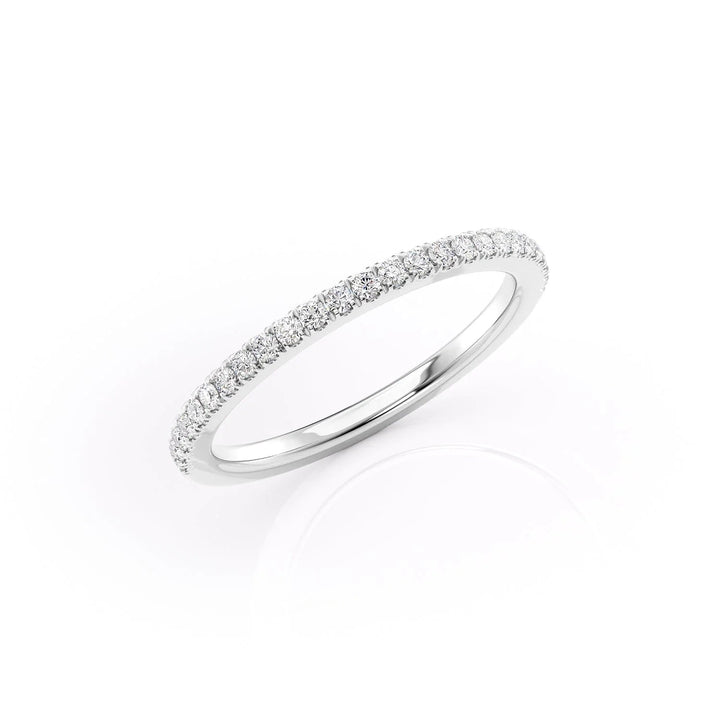 The Pave Estella Wedding Bands Diamonds Half Way#material_18k-white