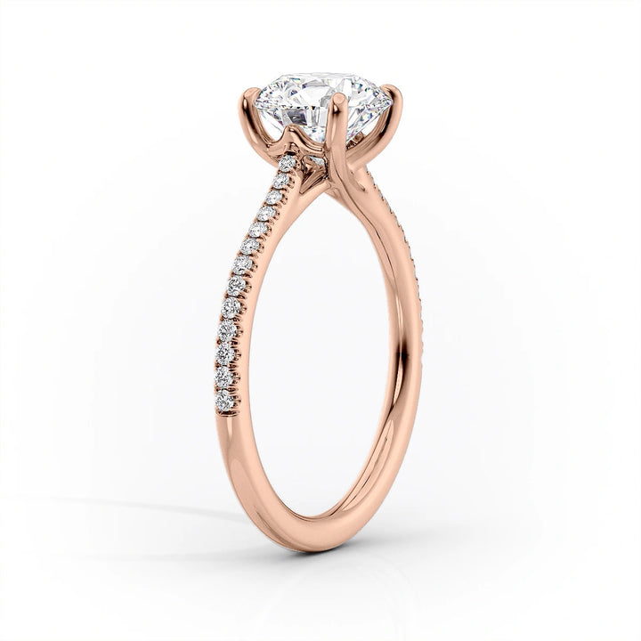 The Pave Lacole Set With Cushion Pave Lab Diamond 1.5 Carat 14K Rose#material_14k-rose