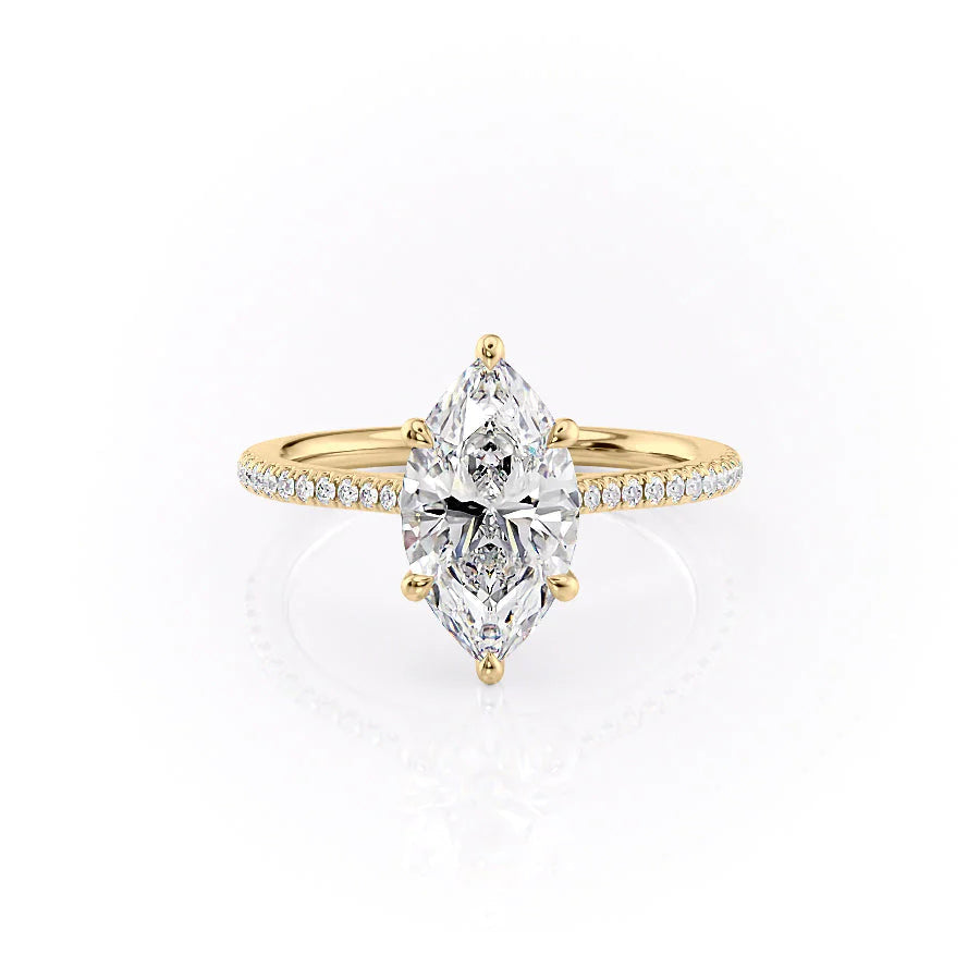 The Pave Lacole Set With Marquise Pave Moissanite#material_14k-gold