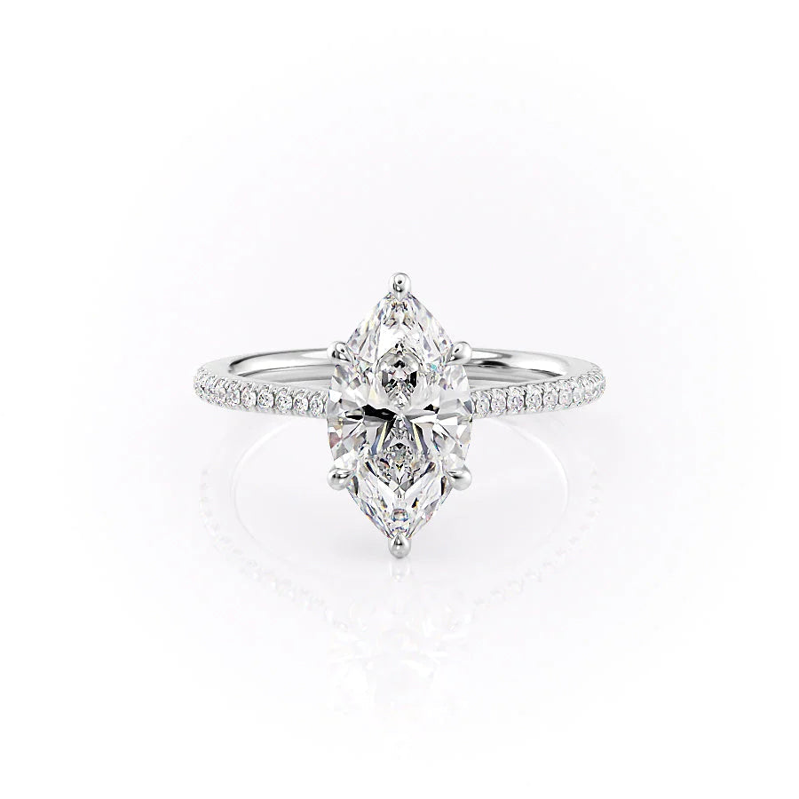 The Pave Lacole Set With Marquise Pave Moissanite#material_14k-white