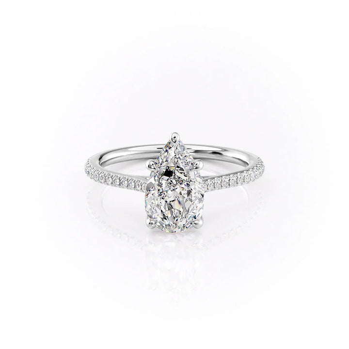 The Pave Lacole Set With Pear Pave Moissanite#material_14k-white