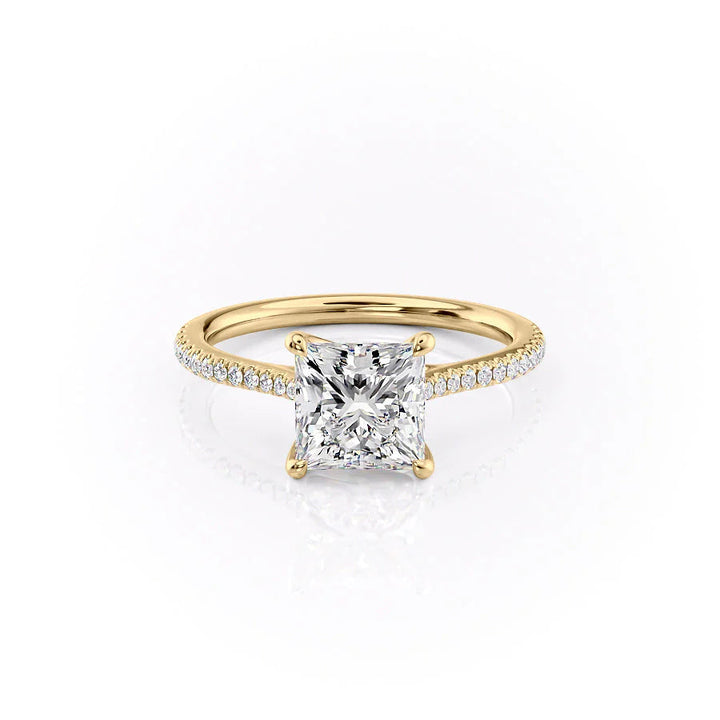 The Pave Lacole Set With Princess Pave Moissanite#material_14k-gold