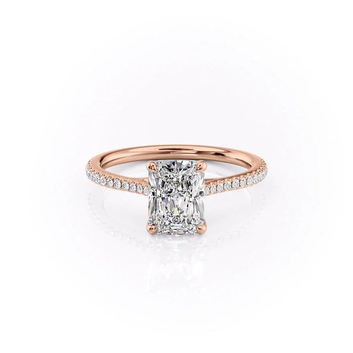 The Pave Lacole Set With Radiant Pave Moissanite#material_14k-rose