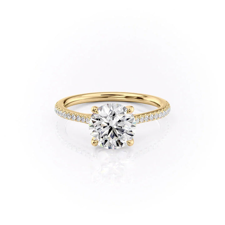 The Pave Lacole Set With Round Pave Lab Diamond 1 Carat 14K Gold#material_14k-gold