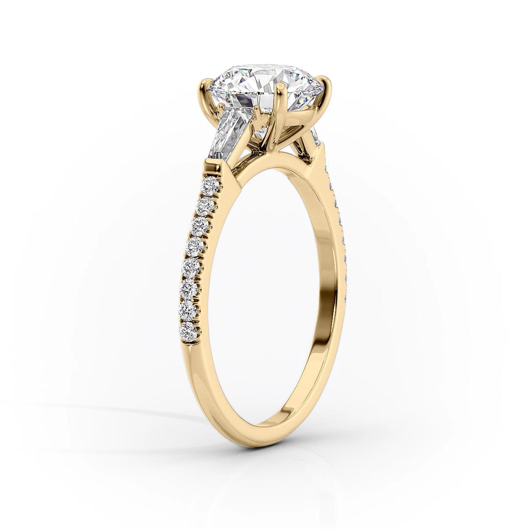 The Pave Leona Set With Cushion Pave Lab Diamond 1.5 Carat 14K Gold#material_14k-gold