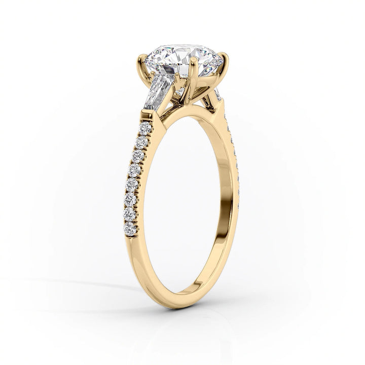 The Pave Leona Set With Cushion Pave Lab Diamond 1.5 Carat 14K Gold#material_14k-gold