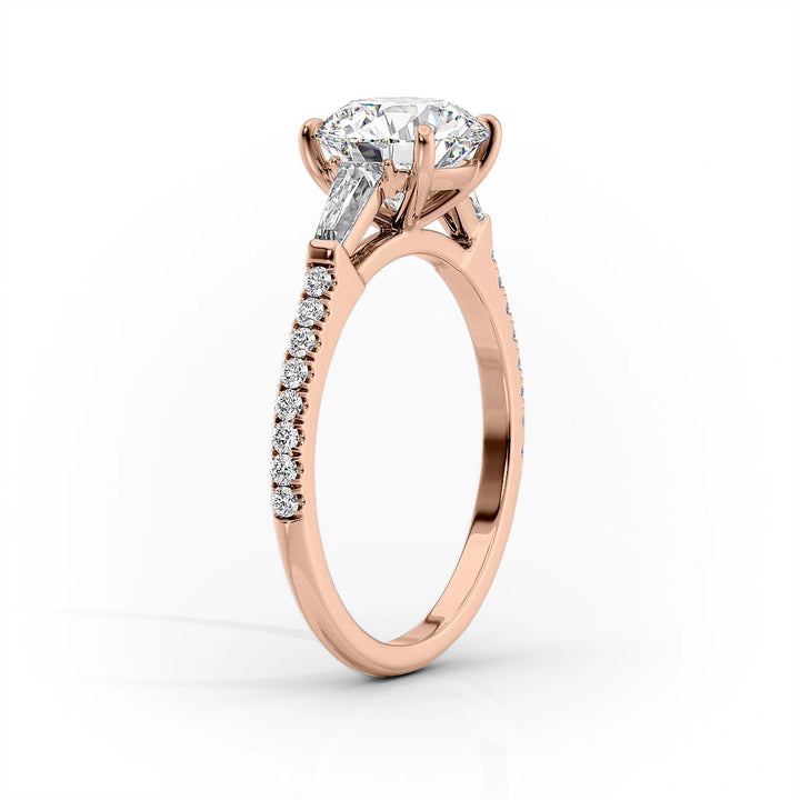 The Pave Leona Set With Cushion Pave Lab Diamond 1.5 Carat 14K Rose#material_14k-rose