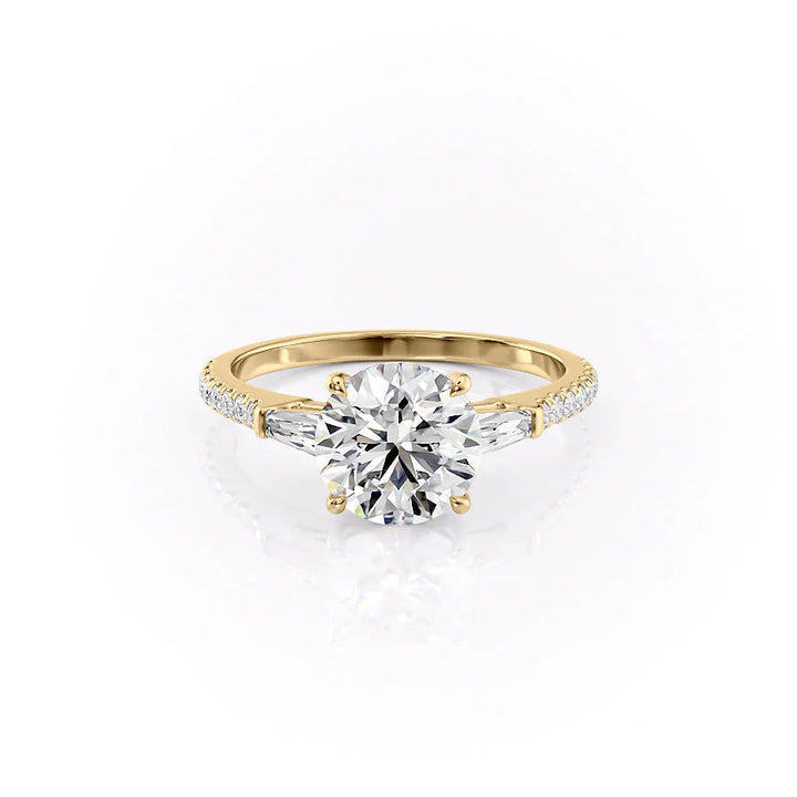 The Pave Leona Set With Round Pave Lab Diamond 1 Carat 14K Gold#material_14k-gold