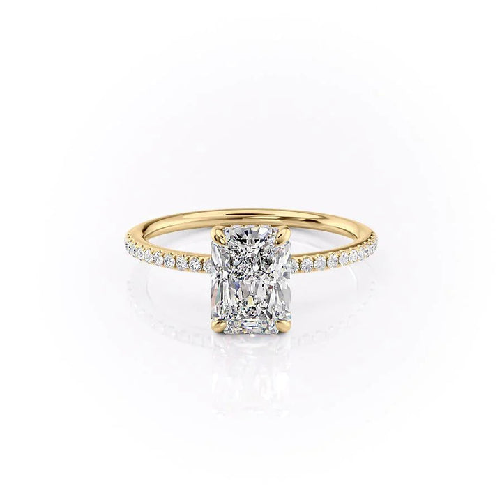 The Pave Liberty Set With Radiant Pave Lab Diamond 1 Carat 14K Gold#material_14k-gold