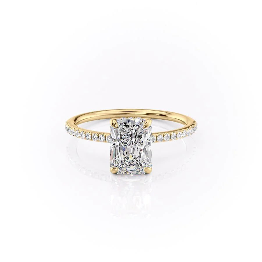 The Pave Liberty Set With Radiant Pave Moissanite#material_14k-gold