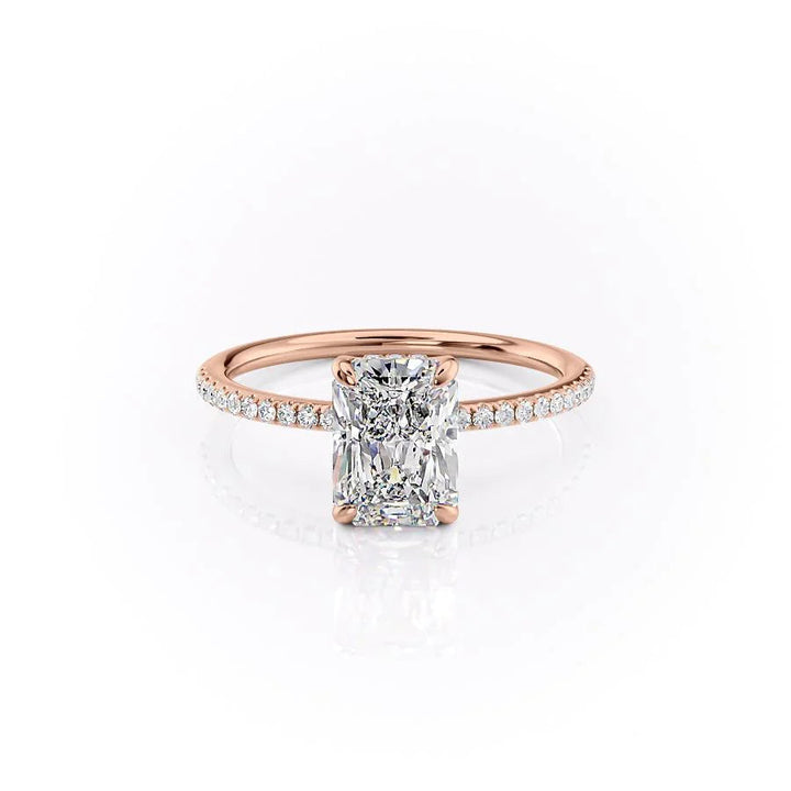 The Pave Liberty Set With Radiant Pave Moissanite#material_14k-rose