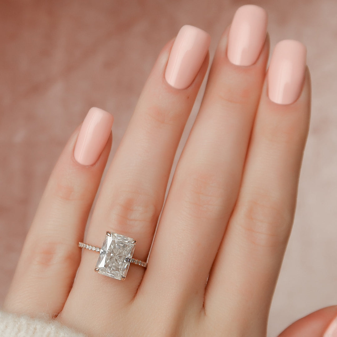 The Pave Liberty Set With Radiant Pave Moissanite#material_14k-rose