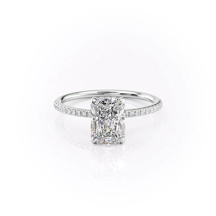 The Pave Liberty Set With Radiant Pave Lab Diamond 1 Carat 14K White#material_14k-white