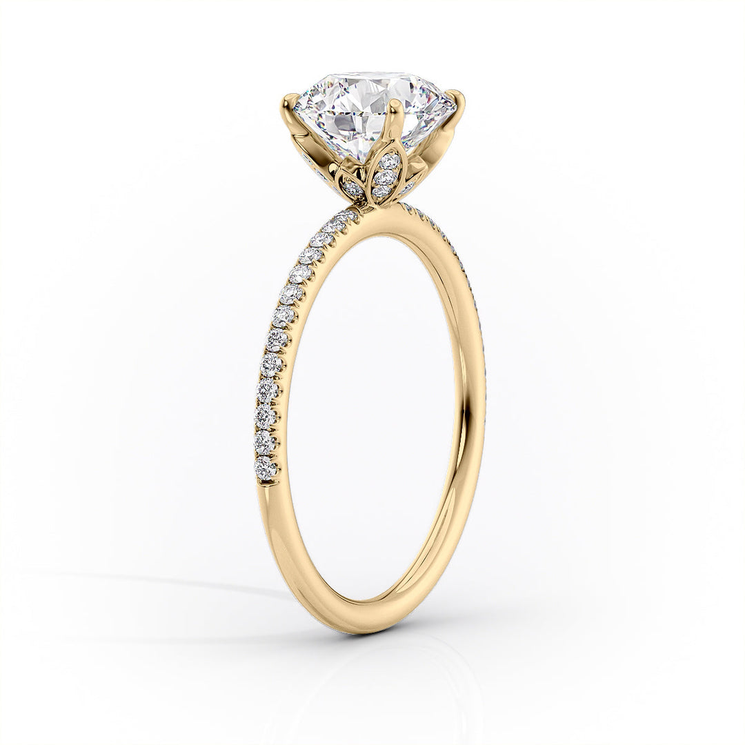 The Pave Logan Set With Cushion Pave Lab Diamond 1.5 Carat 14K Gold#material_14k-gold