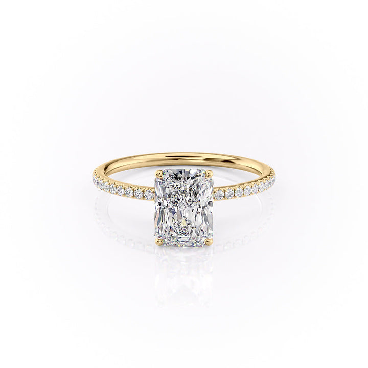 The Pave Logan Set With Radiant Pave Lab Diamond 1 Carat 14K Gold#material_14k-gold