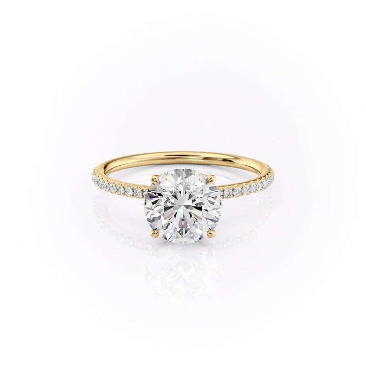 The Pave Logan Set With Round Pave Moissanite#material_14k-gold