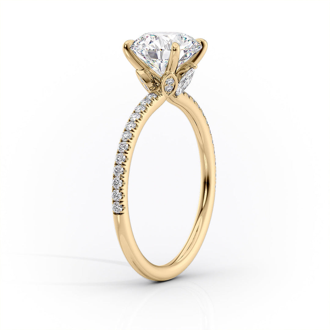 The Pave Louise Set With Cushion Pave Lab Diamond 1.5 Carat 14K Gold#material_14k-gold