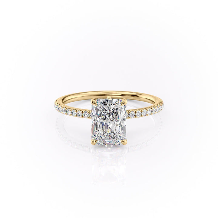 The Pave Louise Set With Radiant Pave Lab Diamond 1 Carat 14K Gold#material_14k-gold