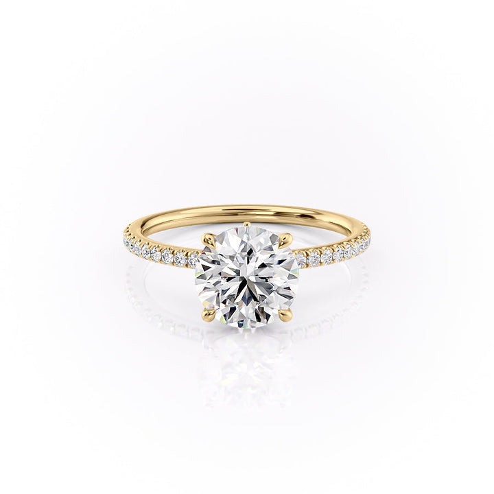 The Pave Louise Set With Round Pave Moissanite#material_14k-gold