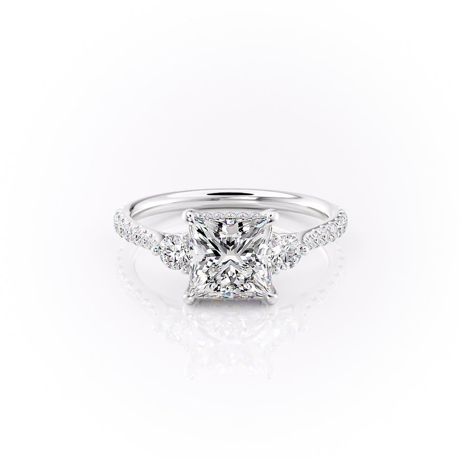 The Pave Lucy Set With A Princess Lab Diamond-L'Amour Brilliance #material_white