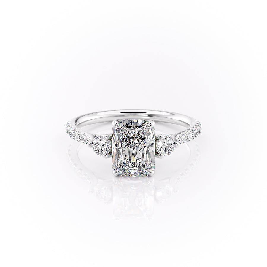 The Pave Lucy Set With A Radiant Lab Diamond-L'Amour Brilliance #material_white