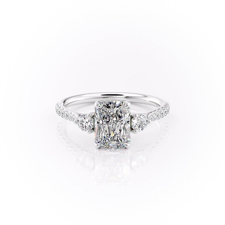 The Pave Lucy Set With A Radiant Lab Diamond-L'Amour Brilliance #material_white