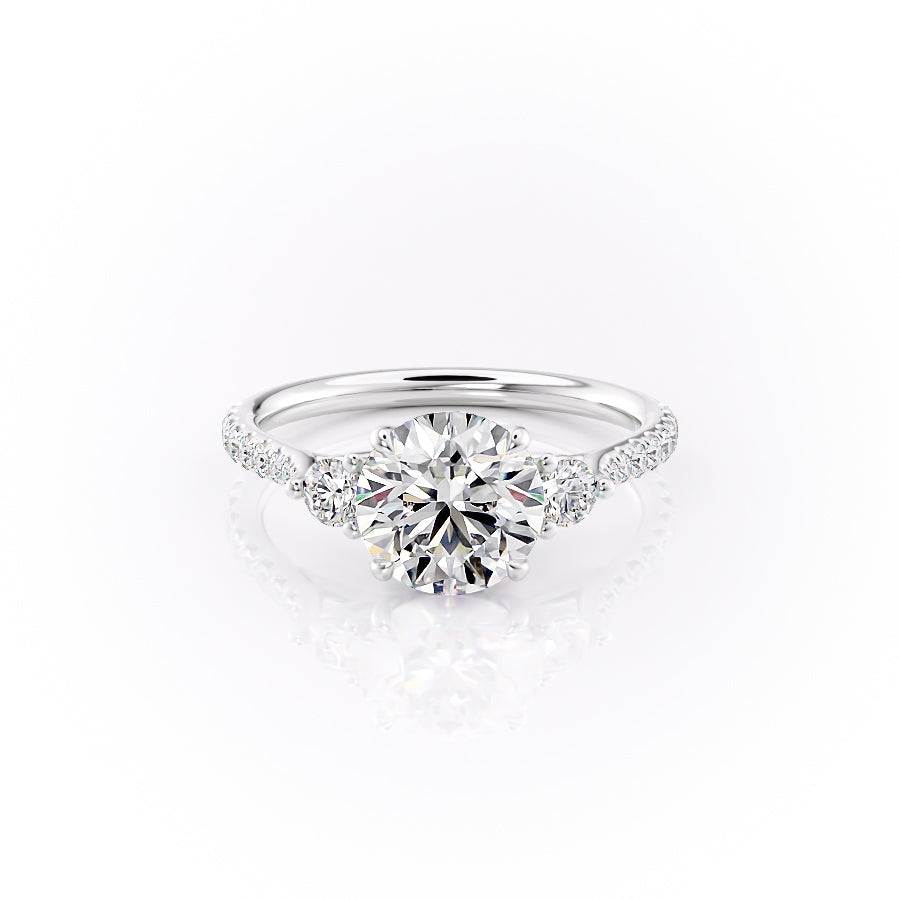 The Pave Lucy Set With A Round Lab Diamond-L'Amour Brilliance #material_white