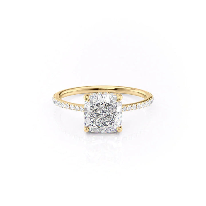 The Pave Mabel Set With Cushion Pave Lab Diamond 1 Carat 14K Gold#material_14k-gold