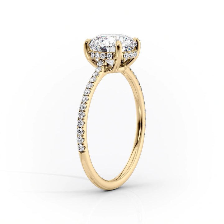 The Pave Mabel Set With Cushion Pave Lab Diamond 1.5 Carat 14K Gold#material_14k-gold