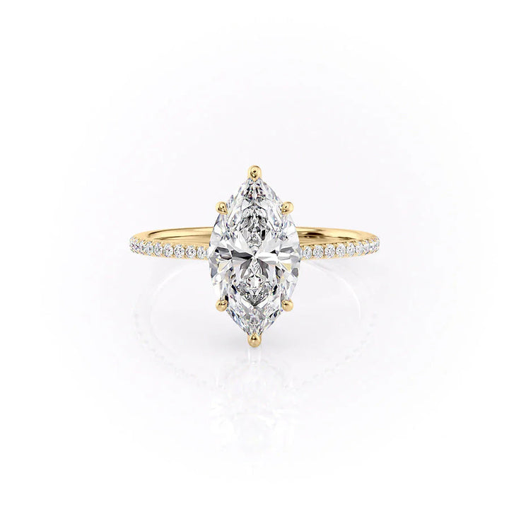 The Pave Mabel Set With Marquise Pave Lab Diamond 1 Carat 14K Gold#material_14k-gold