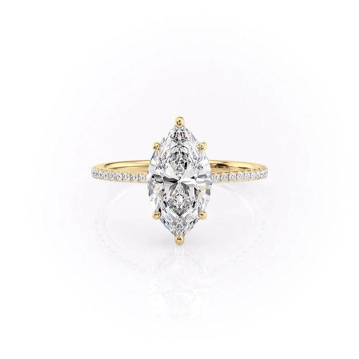 The Pave Mabel Set With Marquise Pave Moissanite#material_14k-gold