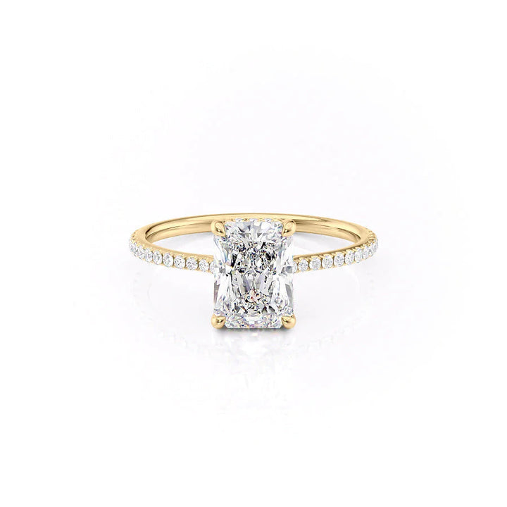 The Pave Mabel Set With Radiant Pave Lab Diamond 1 Carat 14K Gold#material_14k-gold