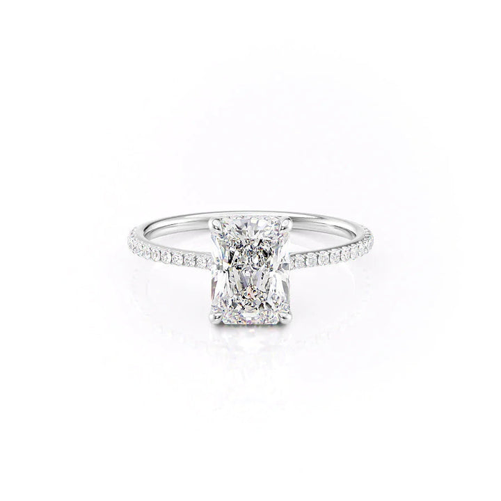 The Pave Mabel Set With Radiant Pave Lab Diamond 1 Carat 18K White#material_18k-white